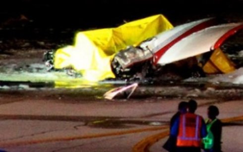 Семилетняя девочка выжила при крушении самолета в США