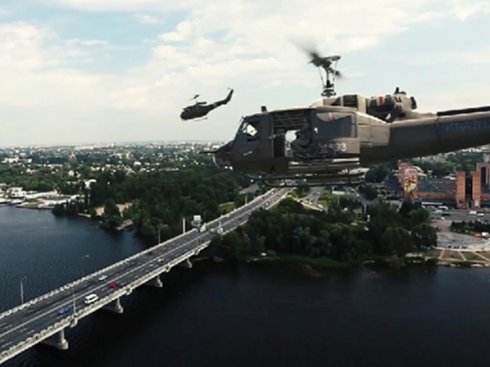 В Днепропетровске летали вертолёты (видео)