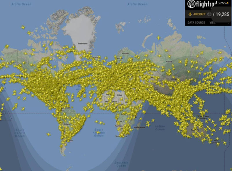 Количество самолетов в небе 29 июня побило рекорд