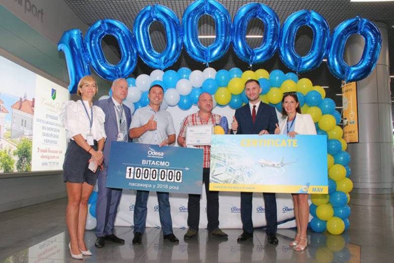 Аэропорт Одесса встретил миллионного пассажира