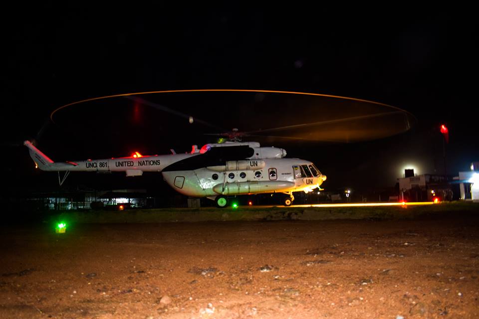 Украинские вертолетчики в Конго протестировали медэвакуацию ночью