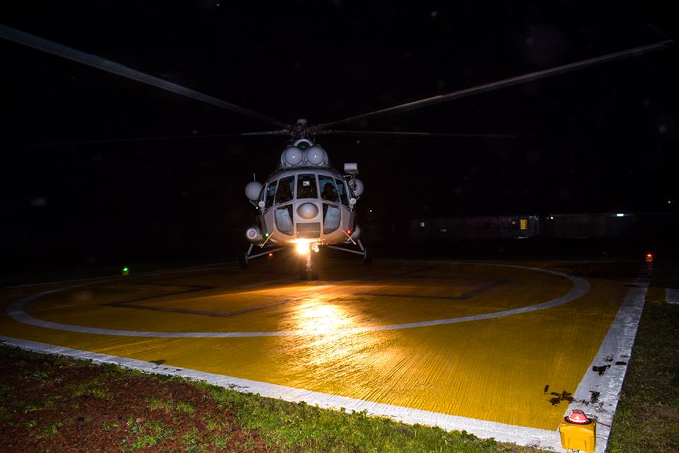 Украинские вертолетчики в Конго протестировали медэвакуацию ночью