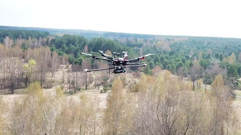 Британские дроны составили карту Рыжего леса в Чернобыле
