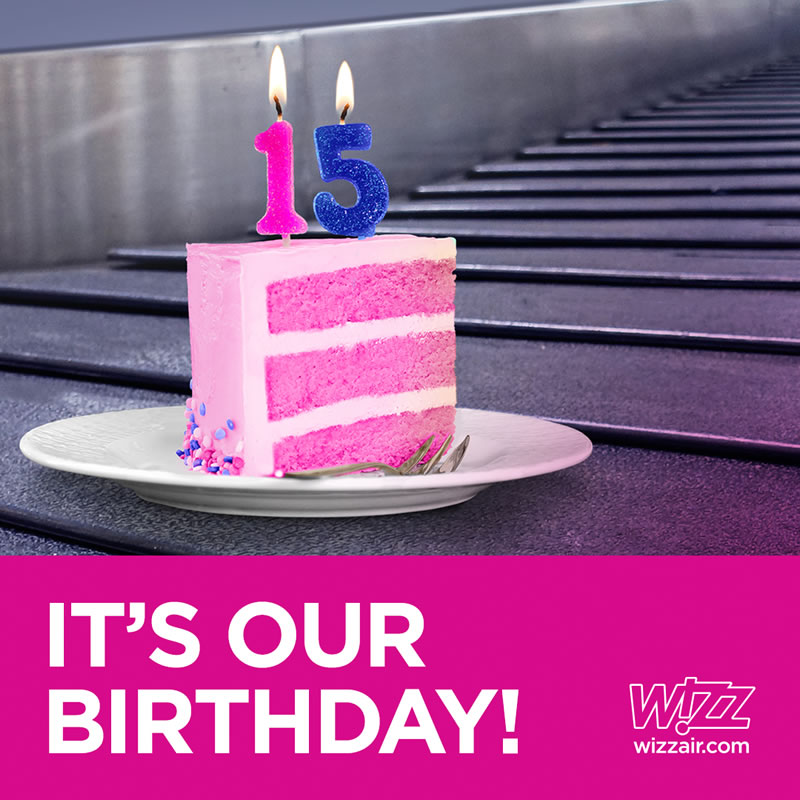 WIZZ AIR объявила об акции по случаю Дня рождения
