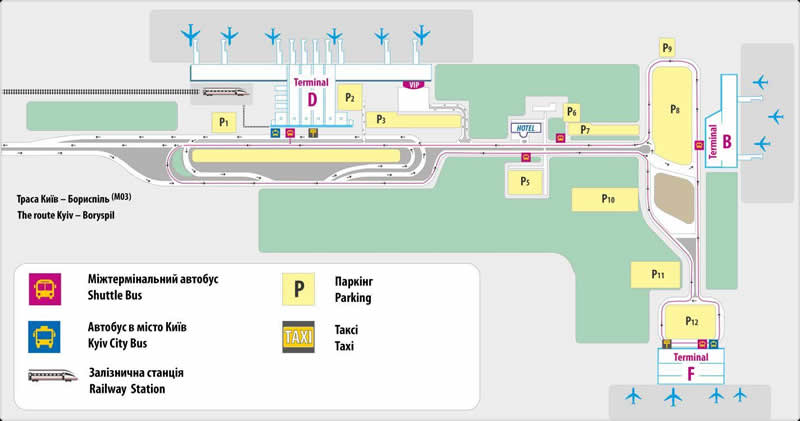 Информация для пассажиров рейсов, перенесенных из аэропорта "Киев" в МА "Борисполь"