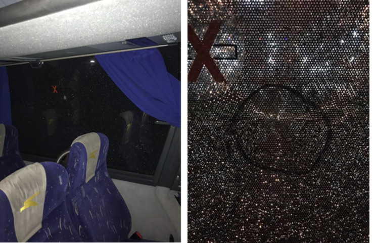 Несовершеннолетние вандалы повредили автобус МАУ «Винница-Борисполь»