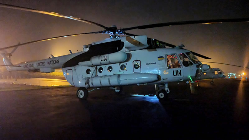В Конго состоялись ночные полеты вертолетчиков