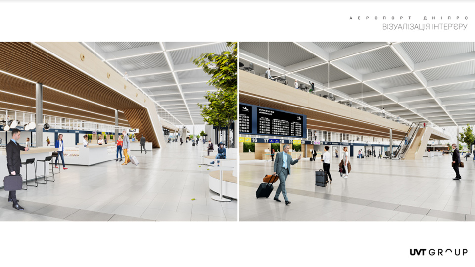 Представлен дизайн нового терминала аэропорта Днепр